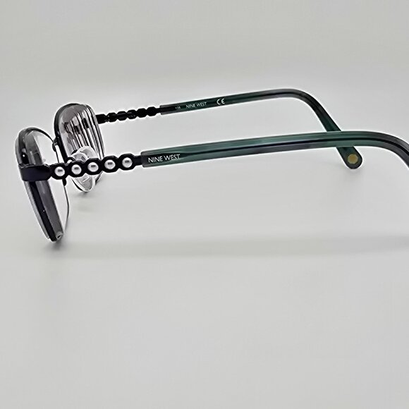 *SOLD* Nine West NW1079 434 Navy Blue Pearl Eyeglasses Frame w/ Flexhinge 54mm - Picture 4 of 15